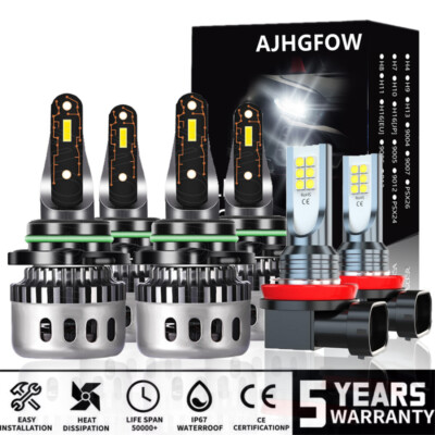 For Toyota Corolla 2009 2010 2011 2012 2013 6000K LED Headlights + Fog Bulbs Kit