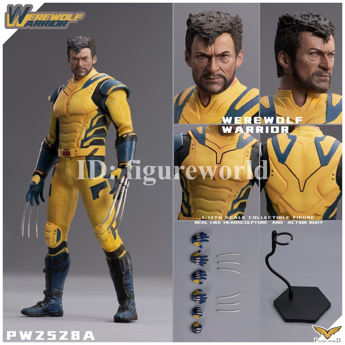 Figureworld PWTOYS PW2528A 1/12 Wolverine Collectible Male Model