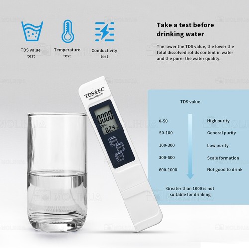Pool pH Wert TDS EC Tester Wassertester 3in1 Digital Tester Pooltester - Bild 9 von 17