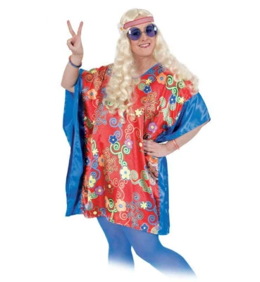 Hippie Sue Kostüm Gr. 46-54 XXL Starke Größen Kleid Fasching Karneval 12139413F - Bild 1 von 4