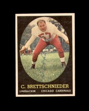 Carl Brettschneider Signed 1958 Topps Chicago Cardinals Autograph