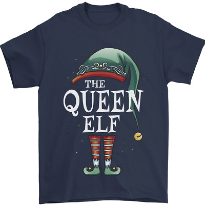 The Queen Elfe Lustig Weihnachten Herren Maglietta 100% Baumwolle