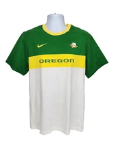 Oregon DUCKS Football Cheerleader TEAM ISSUED Nike SHORT SLEEVE SHIRT   Men's  L