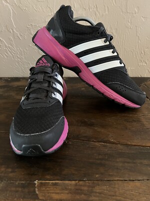 Adidas Litestrike EVA Running Shoes, Black/Pink/White Women's