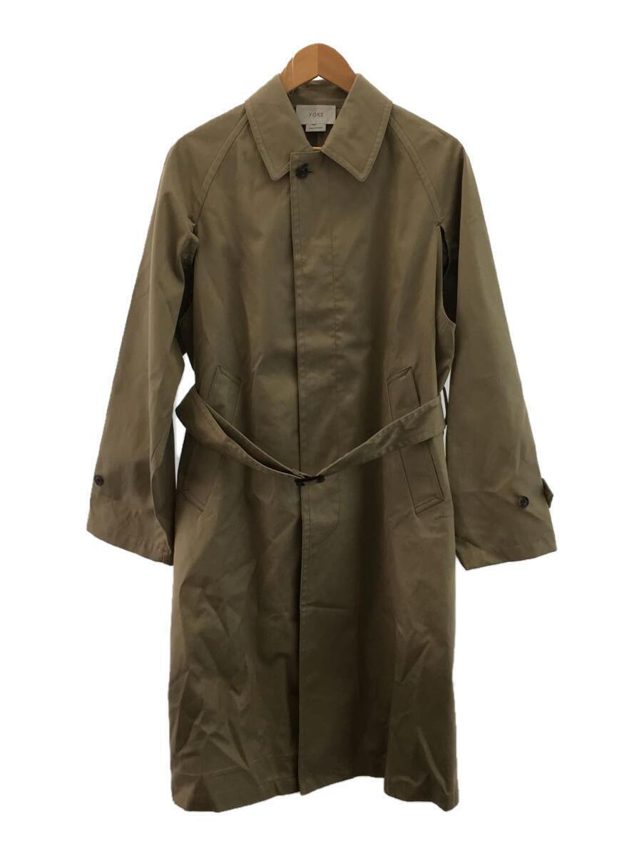 YOKE Downsizing Bal Collar Coat S Khaki Cotton YK20SS0084C