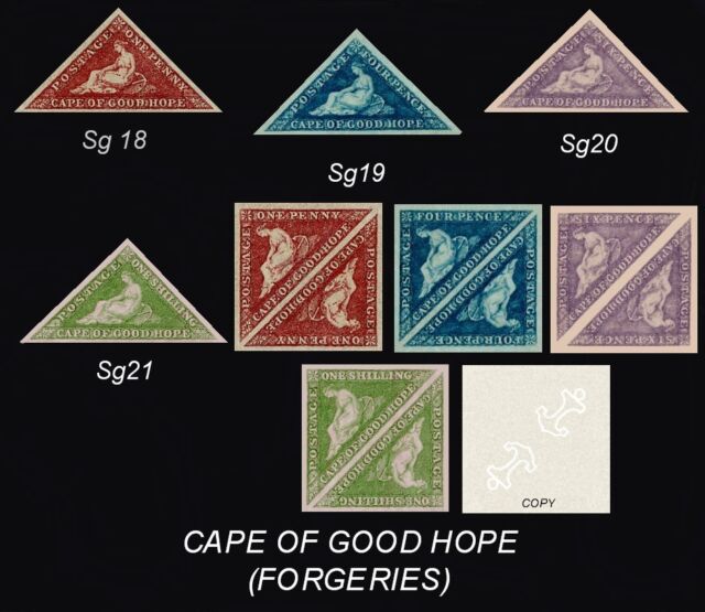 Cape of Good Hope Sg18 19 20 21 (forgeries)