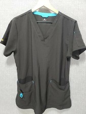 Carhartt Force Medium Womens Scrub Top Black Washed        B19