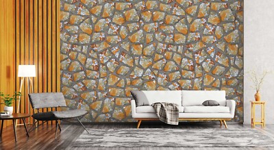 3D Yellow Stone ZHUA8209 Wallpaper Wall Murals Removable Self-adhesive Ann