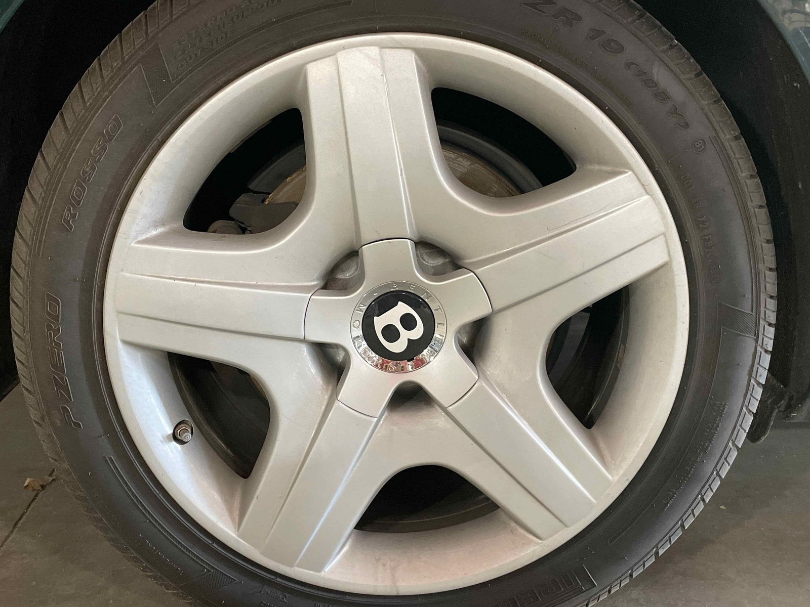 2006 Bentley Continental Wheel Rim 19"x9" Alloy 5 Spoke *SCUFFS* OEM 3W0601025R
