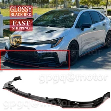 For Toyota Corolla Sedan SE/XSE 2020-2024 Gloss Black TRD Style Front Bumper Lip