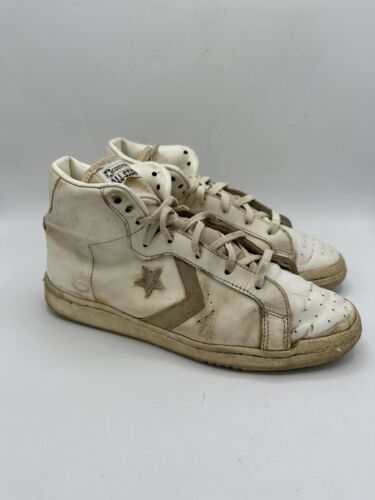 Vintage Converse Sneakers Mens 8 Dr J Original Leather Made in USA 70s - Afbeelding 1 van 8