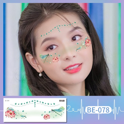Face Art Powder Blusher Sticker Makeup Sticker Face Sticker Cute Self Adhesive ~ - Picture 45 of 56