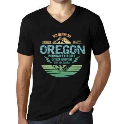 ULTRABASIC Herren T-Shirt V-Ausschnitt Outdoor Abenteuer Wildnis