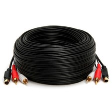 S-Video 2-Rca Audio Cable Combo, Gold Plated - Wi 100Ft