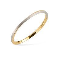 Boccia Titanium Armreif 03011-02 Reintitan Teilpoliert Goldplattiert Bracelet
