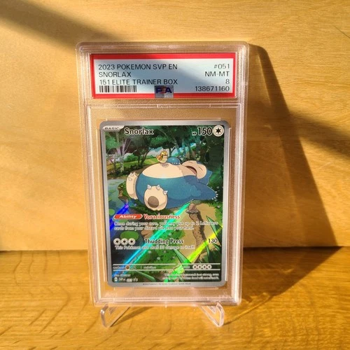 2023 POKEMON SVP EN-SV BLACK STAR PROMO 151 ELITE TRAINER BOX #051 SNORLAX PSA 8