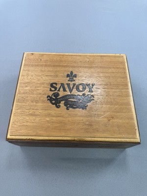 Savoy Handmade Imported Cigar Box Torpedo Wooden Tobacco Display Storage 7 x8 x3