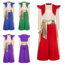 Boys Arabian Prince Cosplay Costumes Halloween Fancy Dress Up Lamp Elf Outfits