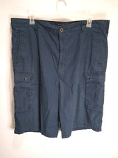 Levi Strauss Mens Size 42 Blue Long Cargo Shorts Two Horse Brand Cotton Blend
