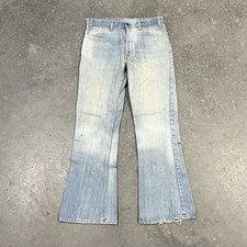 Vintage Levis Orange Tab 646 Flare Denim Jeans Men's 34x31 Talon Distressed Read