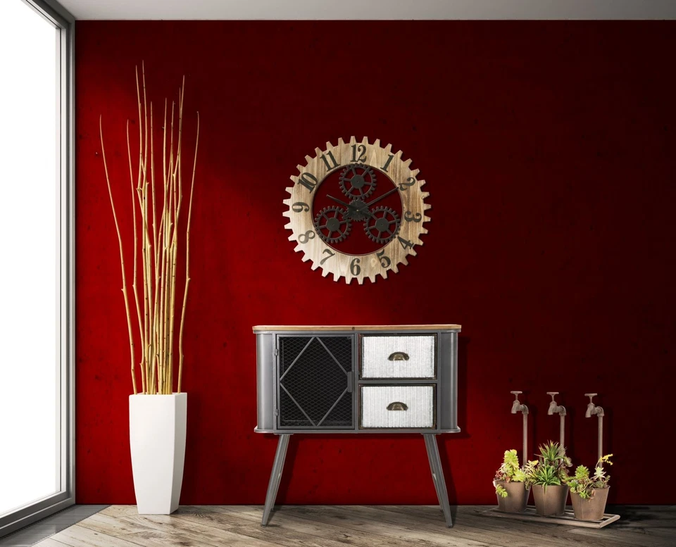 Orologio parete rotondo Ø 60 cm INGRANAGGI PLUS - Immagine 4 di 4