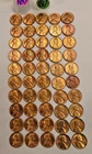 BU 1957 Lincoln cents 1  roll