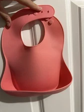 Silicone Baby Girl Pink Girl Bib