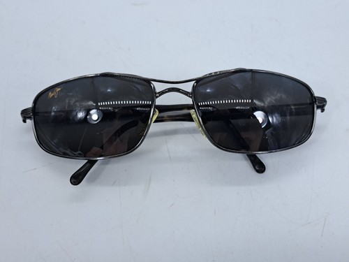 Maui Jim Sunglasses KAHUNA MJ-162-02 Marble Gunmetal Aviator Made in Japan