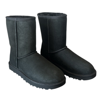 UGG Australia Women's Suede Classic Short II Pull On Boots, 1016223 (Black, 6)