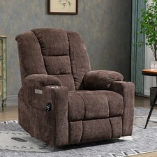 Large Power Lift Recliner Chair with Massage and Heat for Elderly USB Cup Holder