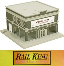 MTH Railking 30-90021 Smith Brothers Automobile Dealership Building O-Gauge NOS