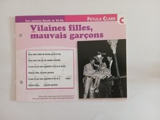 CARTE FICHE - PETULA CLARK   Vilaines filles, mauvais garçons