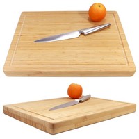 XXL Profi Schneidebrett 46 X 35 X 3,5 Cm Hackblock Tranchierbrett Bambus Holz
