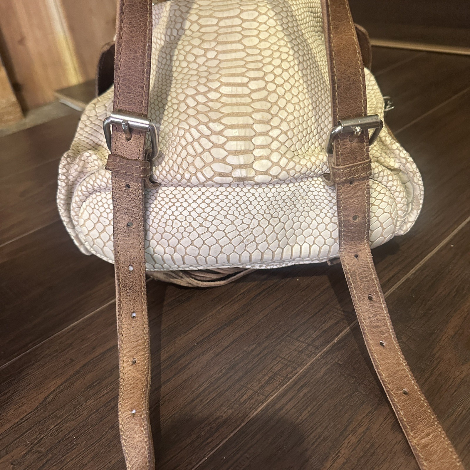 Freebird by Steven ‘Brett’ Backpack white python leather HARD TO FIND!!!