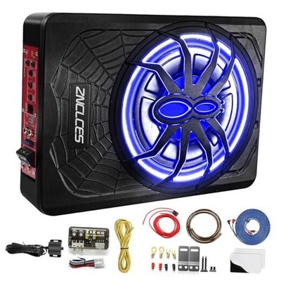 2025 Upgraded 10''1200W Slim Under Seat Powered Car Subwoofer, Car/Truck Sub 
