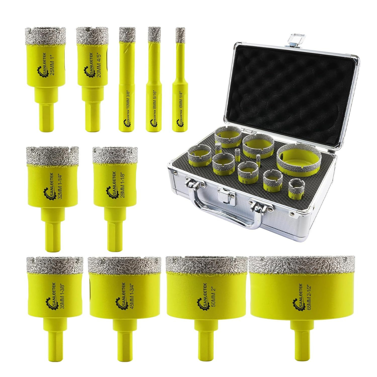 Set 11 Punte Diamantate M14 per Gres e Marmo - Kit Professionale Edilizia