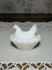 Westmoreland Vintage Milk Glass Mini Hen On Nest MINT