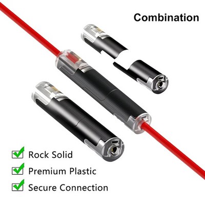 50pc 2-Way Quick Wire Connectors Waterproof Locking Buckle 18-22AWG Solderless*