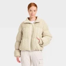 Women's Puffer Jacket - All In Motion Gray M