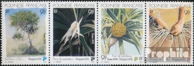 Timbres français polynésie 1995 Mi 689-692 bande de quatre (complète edition) ne - Photo 1/1