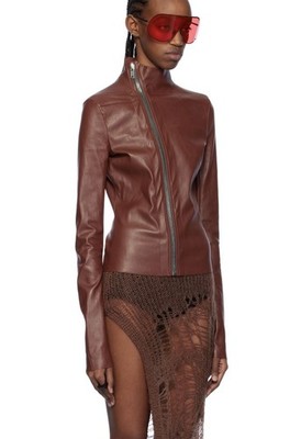 RICK OWENS Gary Leather Jacket Brown Sz 46 Lido SS24 NEW | eBay