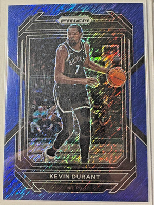 Kevin Durant 2022-23 Panini Prizm Prizms Blue Shimmer FOTL #10 Book End! 35/35