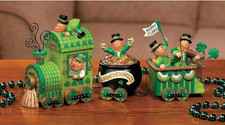 St. Patrick's Day The Leprechaun Express Train Decor--Free Ship