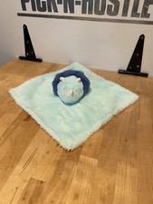 Parents Choice Blue Triceratops Dinosaur Plush Security Blanket Baby Lovey Satin