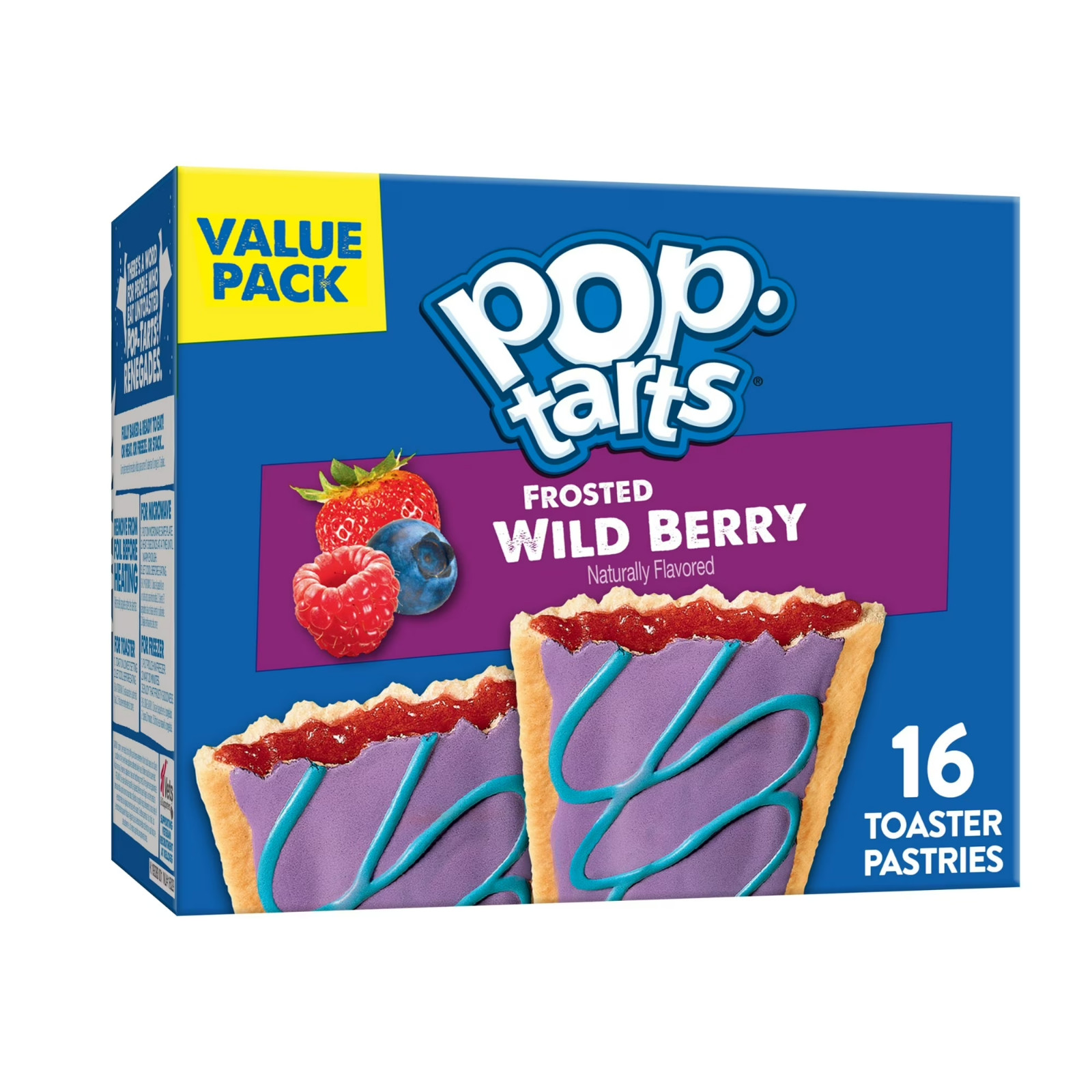 Pop-Tarts Frosted Wild Berry Toaster Pastries, 27 oz (16 Count)