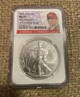2022 $1 Silver Eagle NGC MS70 45th PRESIDENT "AMERICA FIRST"