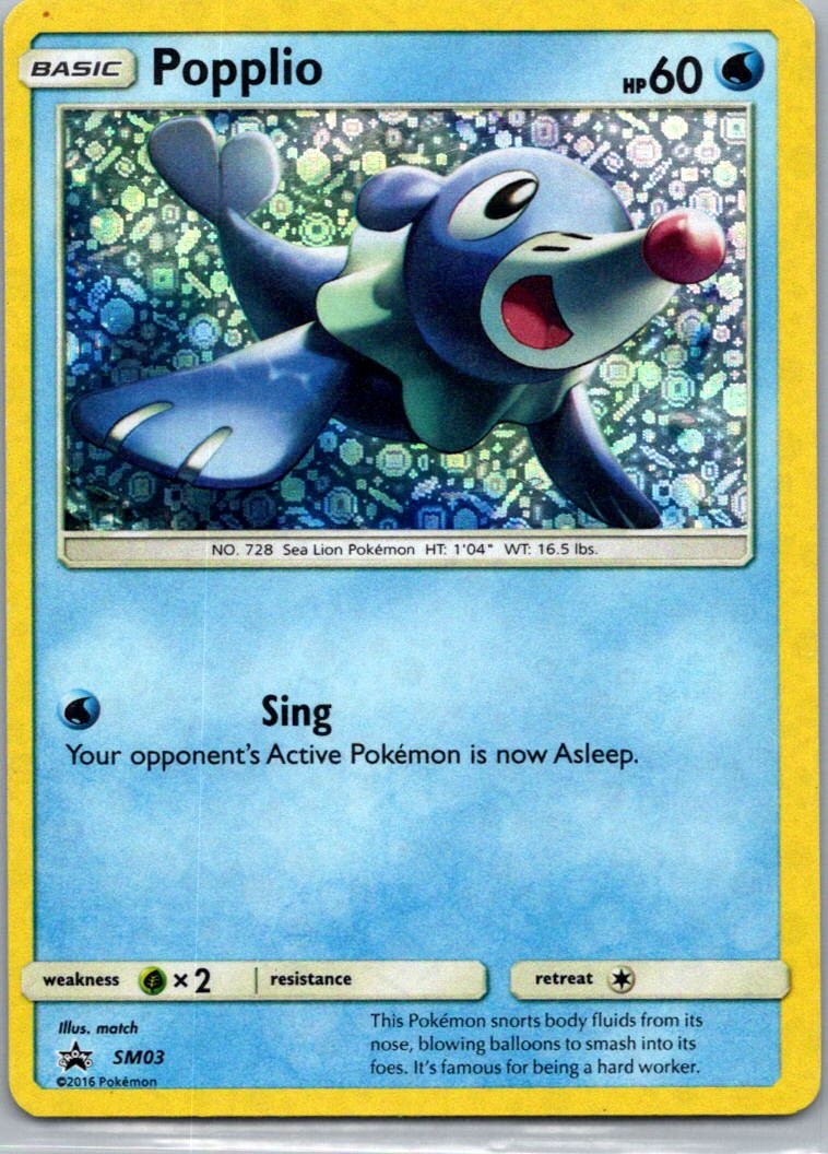 Pokemon TCG Popplio SM03 SM Black Star Promos Holo LP