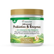 NaturVet Advanced Probiotics  Enzymes for Dogs  Cats with Sensitive Stomachs