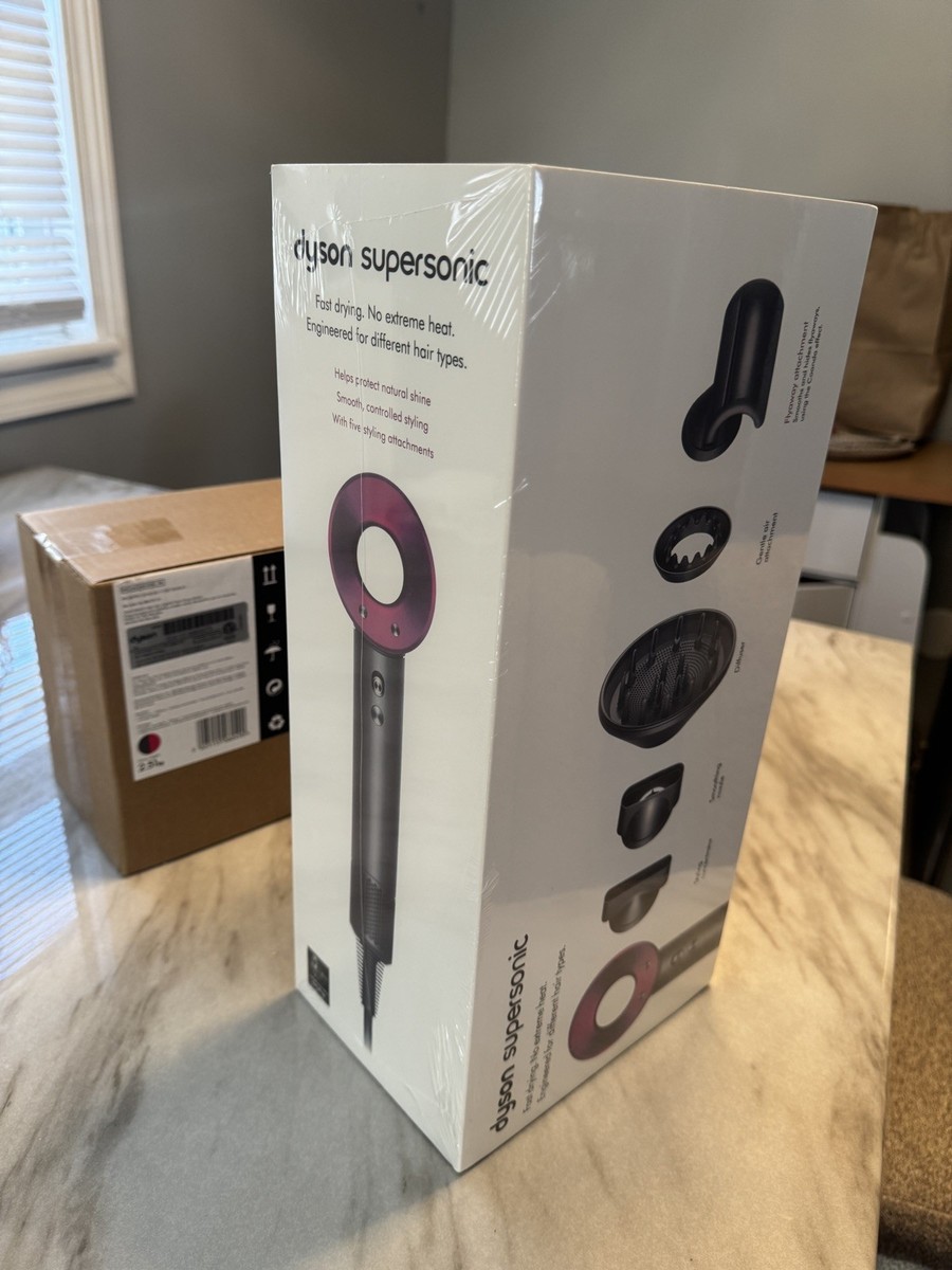 Dyson Supersonic Hair Dryer W/ Attachments *HD08* Iron/Fuchsia for