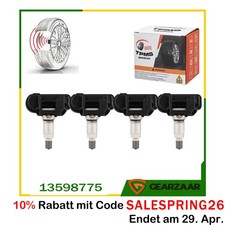 4x RDK Sensoren Reifendrucksensor 433MHZ für Mercedes W212 W205 W447 A0009050030